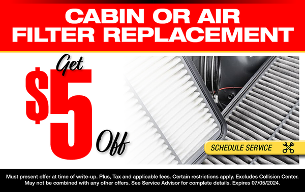 CABIN OR AIR FILTER REPLACEMENT
